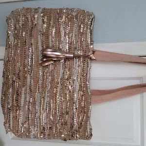 Large metallic pink tote